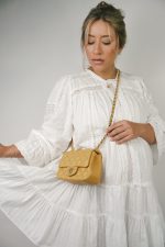 18S Yellow Caviar Quilted Mini Square Flap LGHW - Image 6