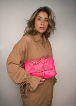 22P Pink Lambskin Quilted 19 Flap Small - Image 2