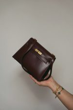 Mini Kelly 20 Rouge H Box Calfskin Gold Plated R Circle Stamp - Image 10
