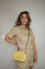 21P Yellow Lambskin Quilted Cocovado Flap Bag Mixed Fibers Chain LGHW - Image 6
