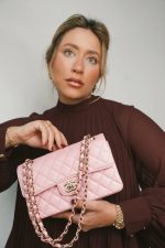 19S Iridescent Pink Caviar Quilted Small Classic Flap with LGHW - Image 15