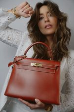 Kelly Sellier 28 Brique Box Calfskin Gold Plated (X) Stamp - Image 2