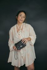 Black Caviar Quilted Mini Square Flap SHW - Image 6