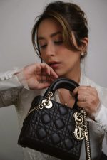 Mini Lady Dior Bag Black Lambskin Cannage - Image 2