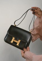 Constance 23 Dark Brown Box Calfskin Gold Plated J Circle Stamp - Image 10