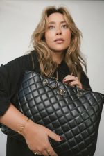 16B Black Lambskin Quilted CC Shopping Tote Large LGHW - Image 2