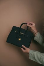 Birkin 25 Noir Togo Gold Plated Z Stamp - Image 11