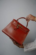 Kelly Sellier 28 Brique Box Calfskin Gold Plated (X) Stamp - Image 10