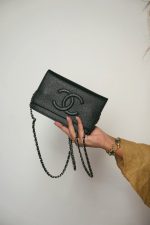 Black Caviar Quilted Timeless Wallet on Chain WOC GHW - Image 6