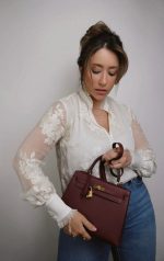 Kelly Sellier 25 Rouge H Veau Epsom Gold Plated Y Stamp - Image 6