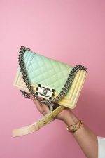 Cuba Rainbow Caviar Quilted Boy Bag Small SHW - Image 10
