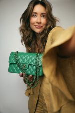 24A Green Caviar Quilted Classic Flap Small Light Gold Hardware - Image 2