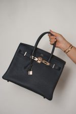Birkin 30 Bleu Nuit Veau Togo Rose Gold Plated D Stamp - Image 10