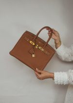 Birkin 30 Gold Veau Togo Gold Plated X Stamp - Image 10
