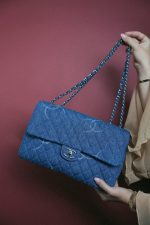 20B Blue Denim Quilted CC Single Flap Jumbo SHW - Image 10