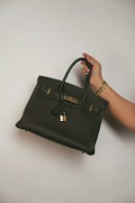 Birkin 30 Ebène Veau Togo Gold Plated X Stamp - Image 10