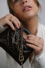 24B Black Calfskin Quilted 31 Nano Shopping Bag Light Gold Hardware - Image 10