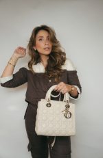 Powder Beige Lambskin Cannage Lady Dior Medium Light Gold Hardware - Image 10