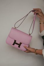 Constance 24 Mauve Sylvestre Epsom Gold Plated U Stamp - Image 10