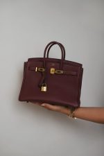 Birkin 25 Rouge H Veau Togo Gold Plated Y Stamp - Image 10