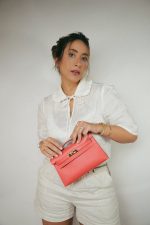 Kelly Pochette Rose Jaipur Epsom Gold Plated X Stamp - Image 10