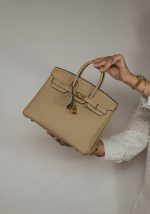 Birkin 25 Trench Veau Togo Gold Plated A Stamp - Image 10