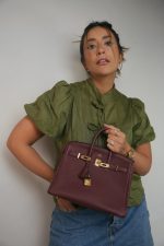 Birkin 25 Rouge H Veau Togo Gold Plated Y Stamp - Image 6