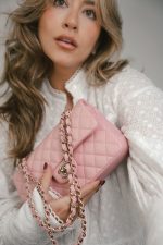 22C Sakura Pink Caviar Quilted Classic Flap Small LGHW - Image 2