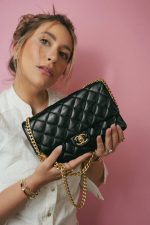 Black Lambskin Quilted Pillow Crush Single Flap Bag Aged Gold Hardware - Image 6