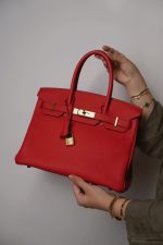 Birkin 30 Rouge de Coeur Veau Togo Gold Plated D Stamp - Image 10