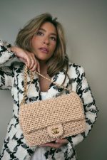 Beige Pearl Quilted Paris Cosmopolite Single Flap Bag Aged Gold Hardware - Image 6