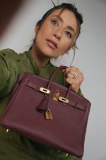 Birkin 25 Rouge H Veau Togo Gold Plated Y Stamp - Image 2