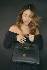Birkin 30 Noir Epsom Gold Plated C Stamp - Image 6