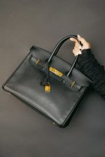 Birkin 30 Noir Epsom Gold Plated C Stamp - Image 10