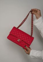 Red Caviar Quilted Medium Classic Flap LGHW - Image 10