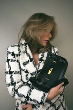 Mini Jypsiere Black Evergrain Calfskin w/ Wooly Strap Gold Plated B Stamp - Image 6