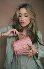 20C Pink Lambskin Quilted Top Handle Flap Aged Gold Hardware - Image 2