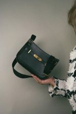 Mini Jypsiere Black Evergrain Calfskin w/ Wooly Strap Gold Plated B Stamp - Image 10