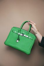 Hermes Birkin 30 Bambou Togo Palladium Plated [R] Stamp - Image 10