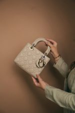 Christian Dior My ABC Lady Dior Light Beige Cannage Lambskin Small - Image 10