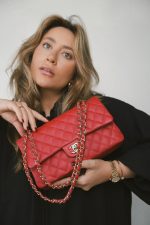 22P Red Caviar Quilted Medium Classic Flap Light Gold Hardware - Image 2