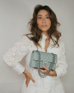 20B Blue Caviar Quilted Classic Flap Small Silver Hardware - Image 6