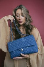 20B Blue Denim Quilted CC Single Flap Jumbo SHW - Image 6
