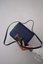 Constance 18 Bleu Saphir Epsom Gold Plated B Stamp - Image 10