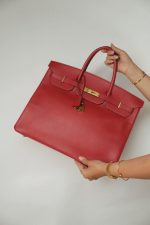Birkin 40 Rouge Vif Ardennes Gold Plated [C] Stamp - Image 10