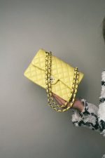 20S Yellow Caviar Quilted Classic Flap Small LGHW - Image 10