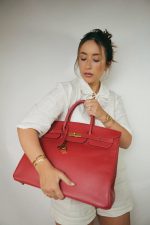 Birkin 40 Rouge Vif Ardennes Gold Plated [C] Stamp - Image 6
