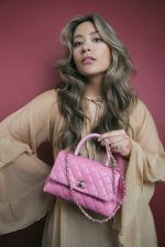 Light Pink Caviar Quilted Lizard Embossed Coco Handle  Small LGHW - Image 6