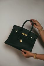 Birkin 30 Noir Togo Gold Plated A Stamp - Image 10