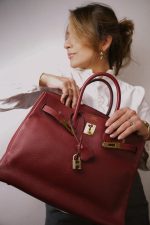 Birkin 35 Rouge H Buffle Skipper Gold Plated [F] Stamp - Image 6